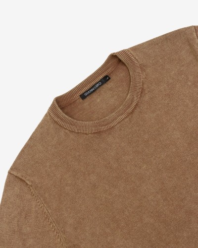 CREW NECK COTTON SWEATER