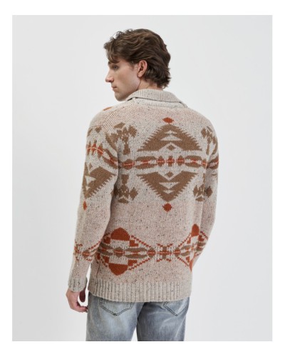 Patterned crewneck sweater
