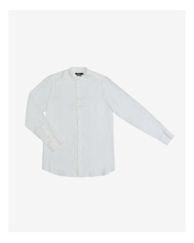 Mandarin Collar Linen Shirt