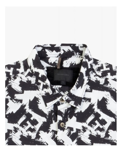 Abstract printed slim fit shirt