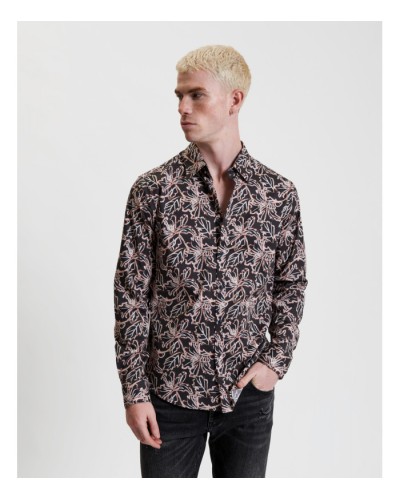 Floral printed regular fit shirt