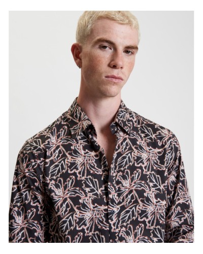 Floral printed regular fit shirt