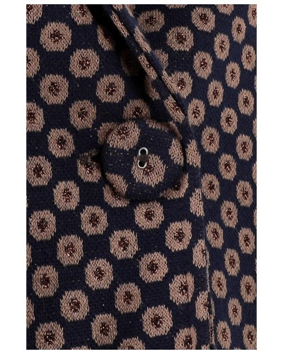 Jacket in soft jacquard fabric