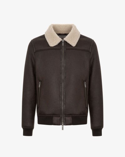 ECO LEATHER SHEARLING JACKET