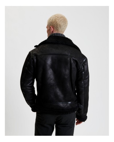 ECO LEATHER SHEARLING JACKET